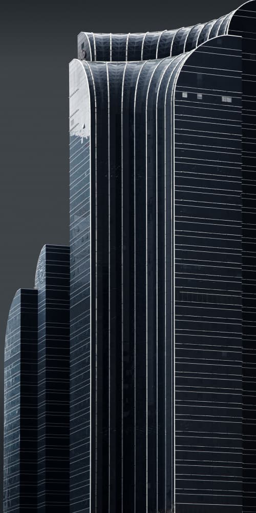 Sleek Urban Forms by Shuchuan Liu — canvas wall art