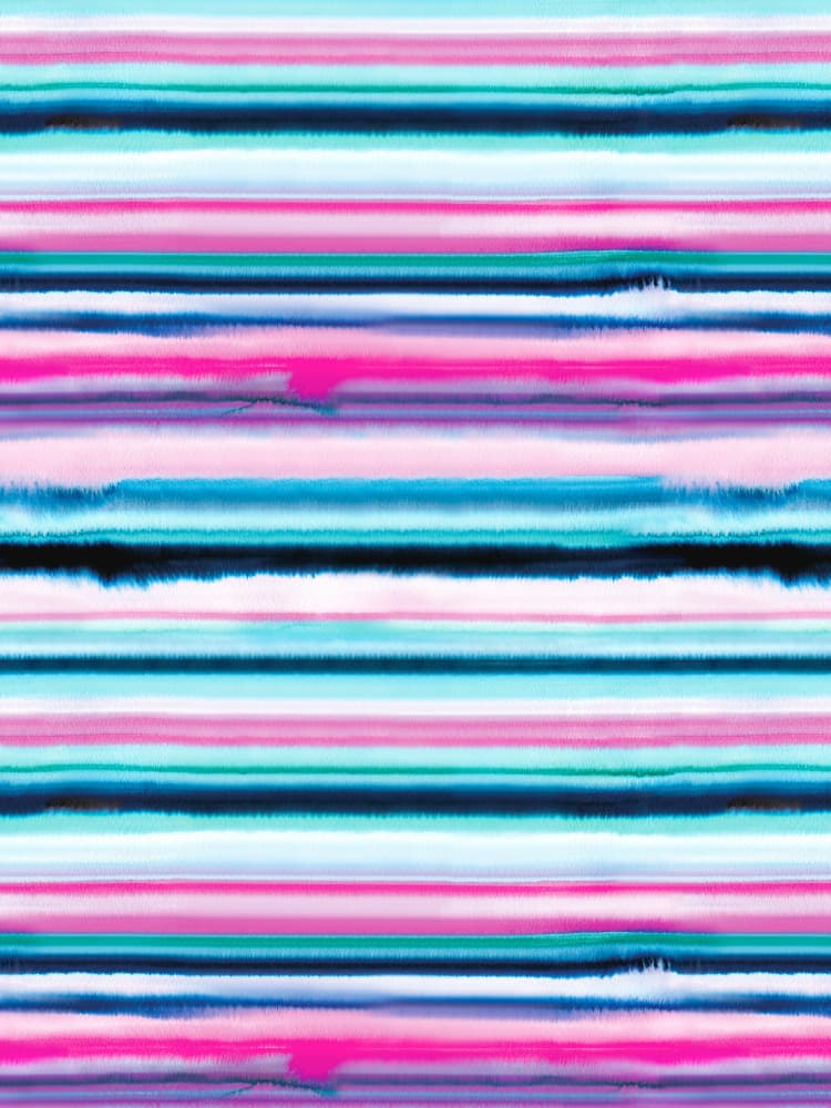 Ombre Stripes Watercolor Pink by Ninola Design — canvas wall art
