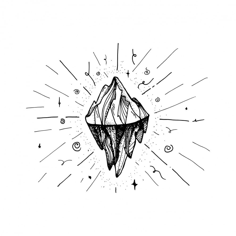 Mystical Ice Mountain by Marika Barsrsind — canvas wall art