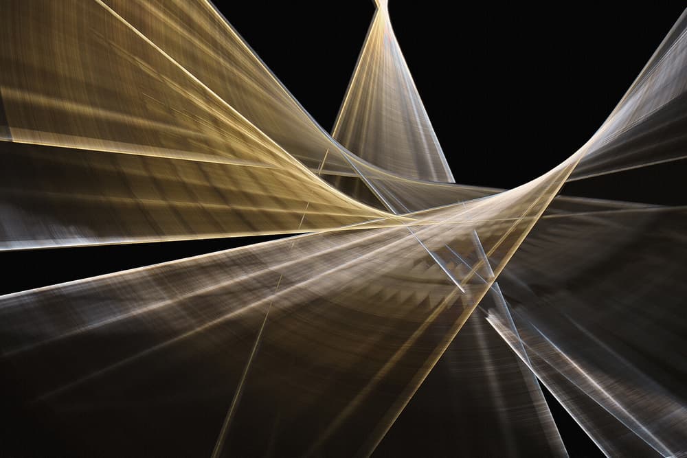 Golden Light Ribbons by Heidi Westum — canvas wall art