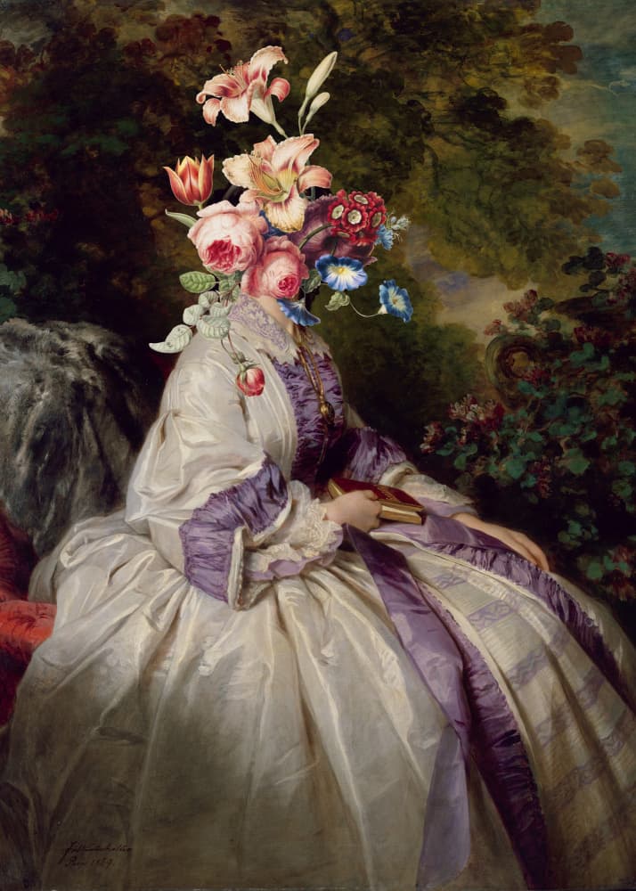 Surreal Floral Garden Portrait by The Art Concept — canvas wall art
