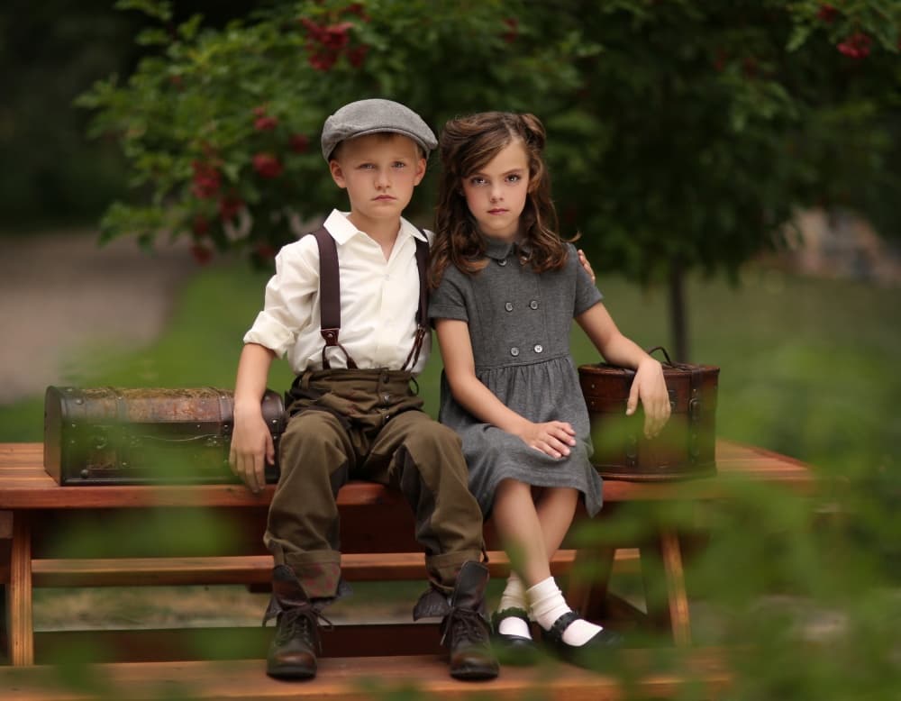 Pensive Young Travelers by Katie Andelman — canvas wall art