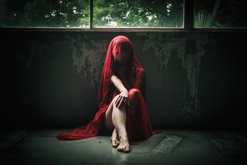 Mysterious Red Figure by Daisuke Kiyota — canvas wall art