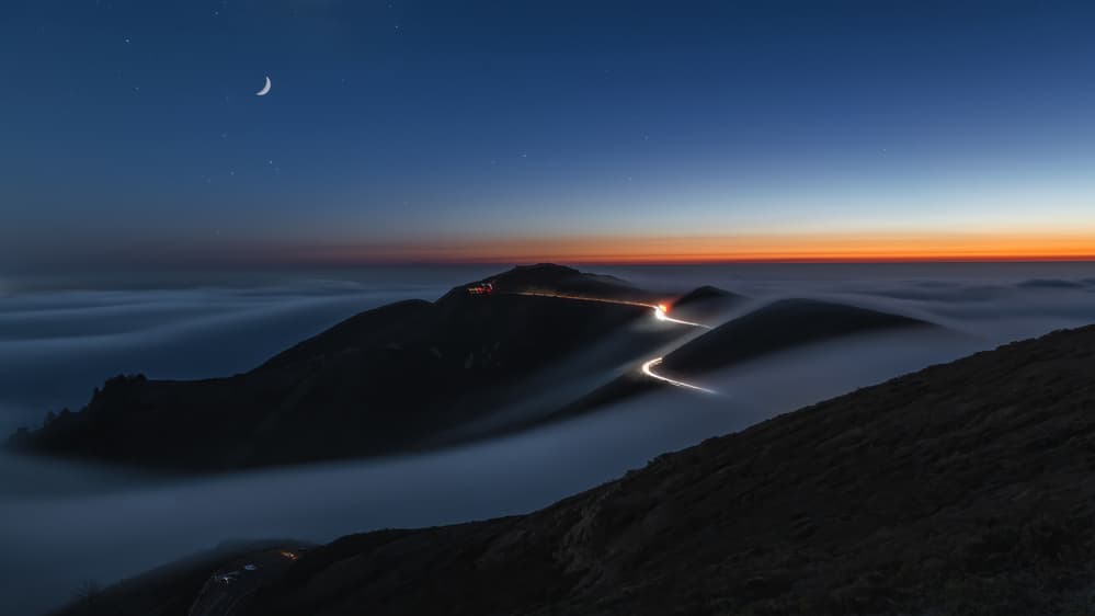 Mountain Road Above Clouds by Chuanxu Ren — canvas wall art