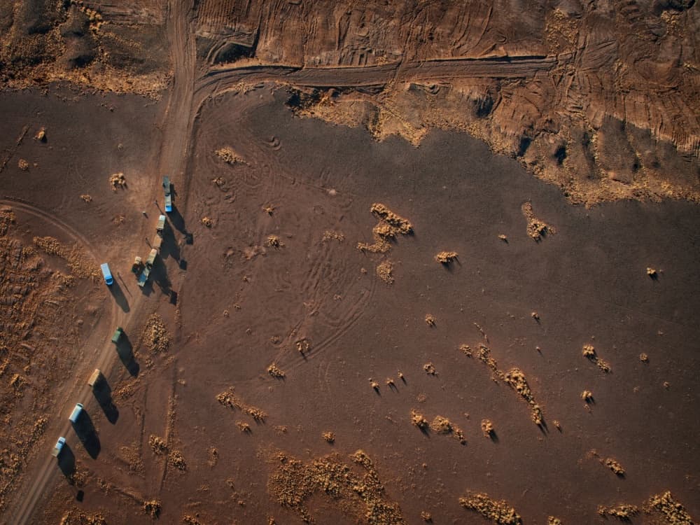 Desert Road Convoy by Mathilde Guillemot — canvas wall art