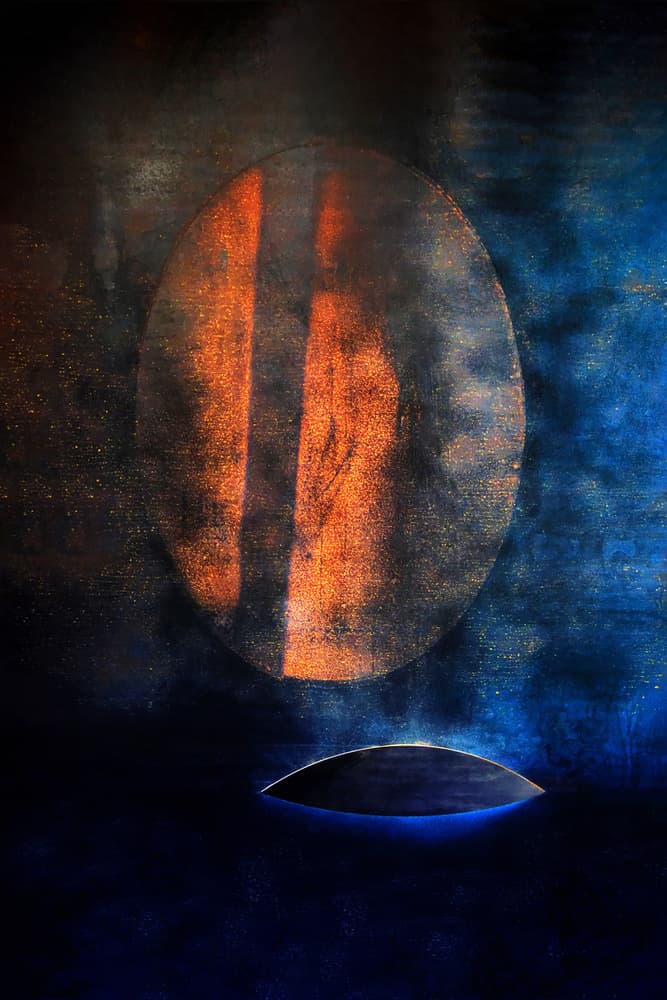 Cosmic Blue Glow by Dominic Schroeyers — canvas wall art