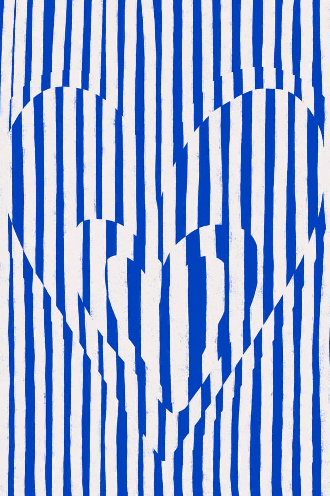 Heartbeat Stripes by Treechild — canvas wall art