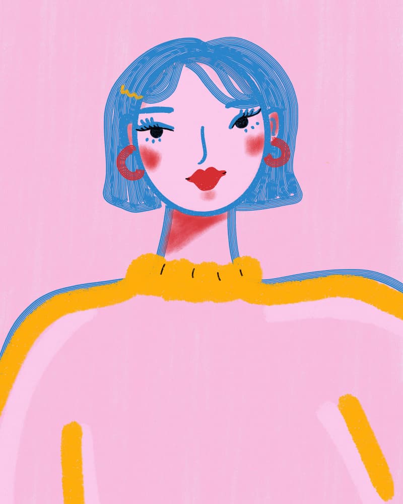 Stylish Bob Portrait by sucidraw — canvas wall art