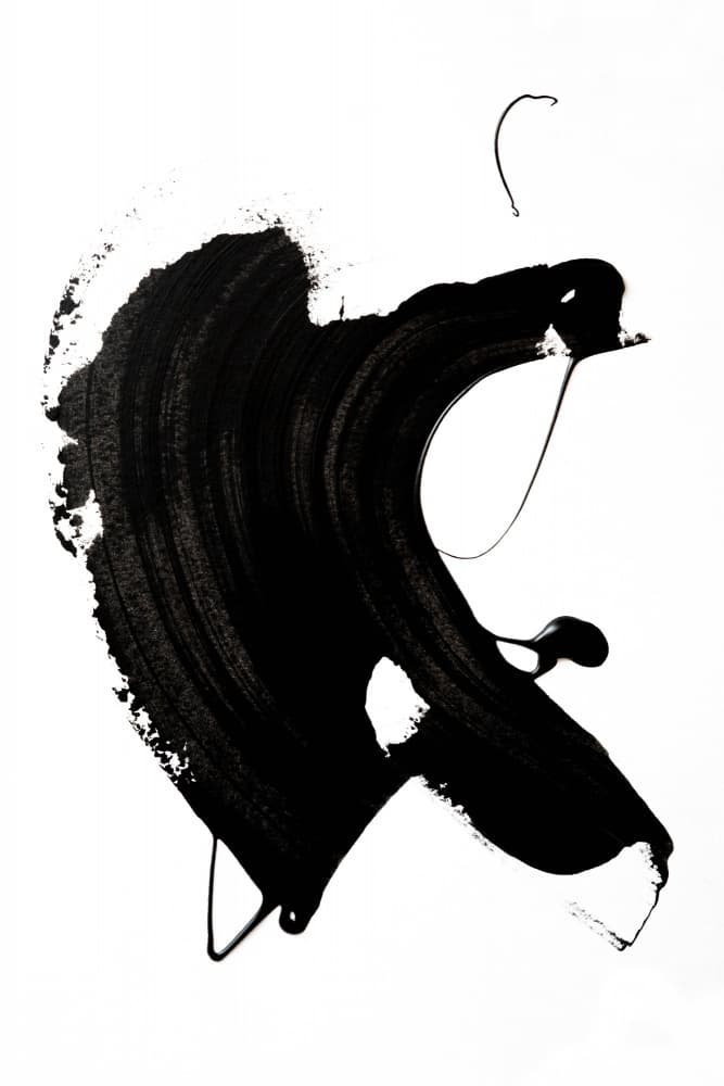 Black abstract Stroke by uplusmestudio — canvas wall art