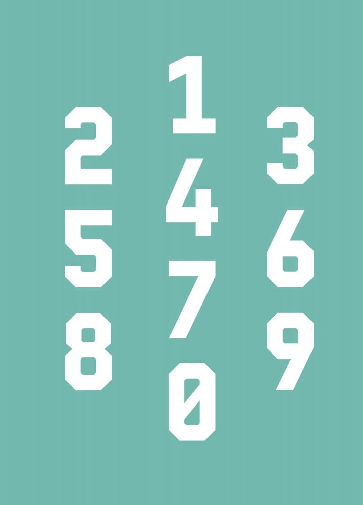 Modern Numeric Arrangement by kathrinmay — canvas wall art