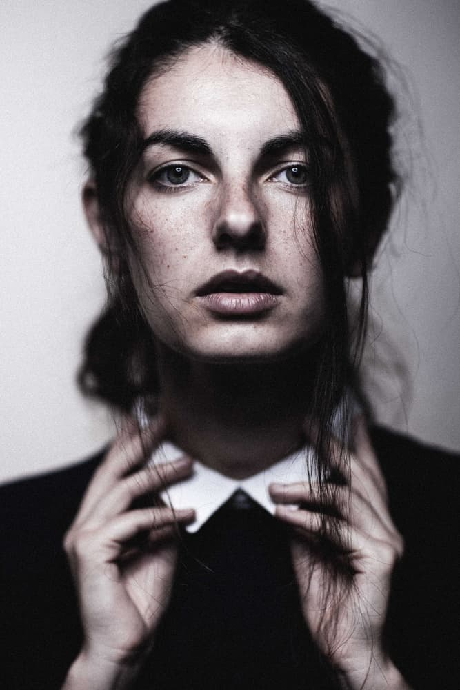 Woman With White Collar by Artem Vasilenko — canvas wall art