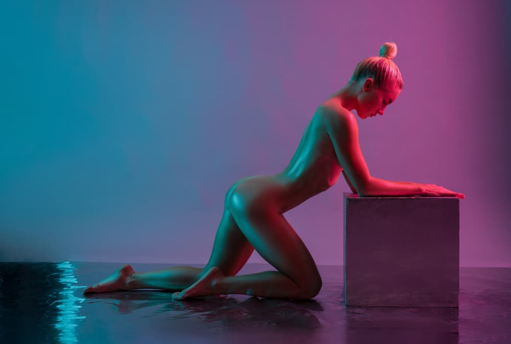 Sensual Neon Figure by Andrey Guryanov — canvas wall art