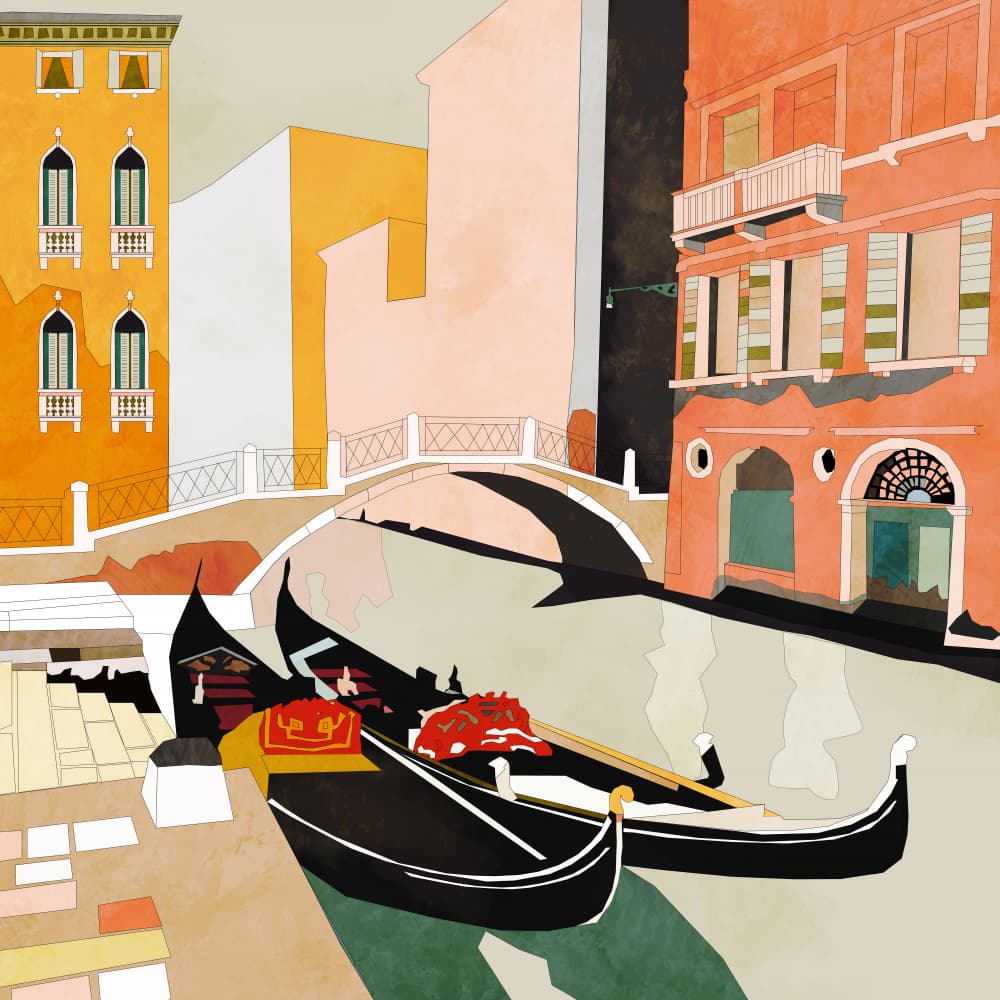 Venedig Gondeln by Ana Rut Bre — canvas wall art