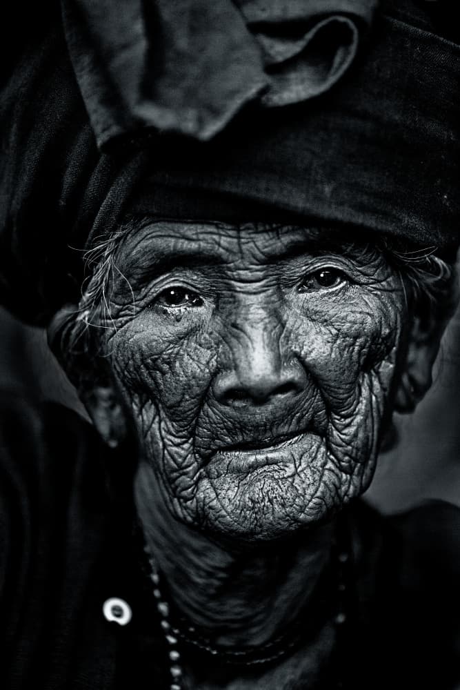 Soulful Elder Portrait by Amnon Eichelberg — canvas wall art