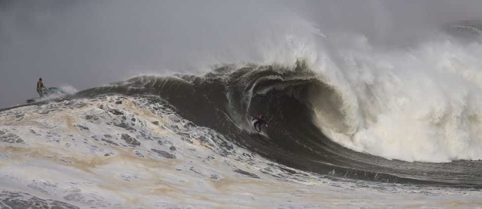 Massive Ocean Surfing by Paulo Nogueira — canvas wall art
