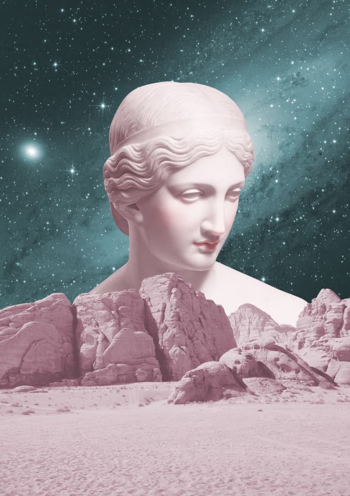 Surreal Space Goddess by Talitha McQueen — canvas wall art