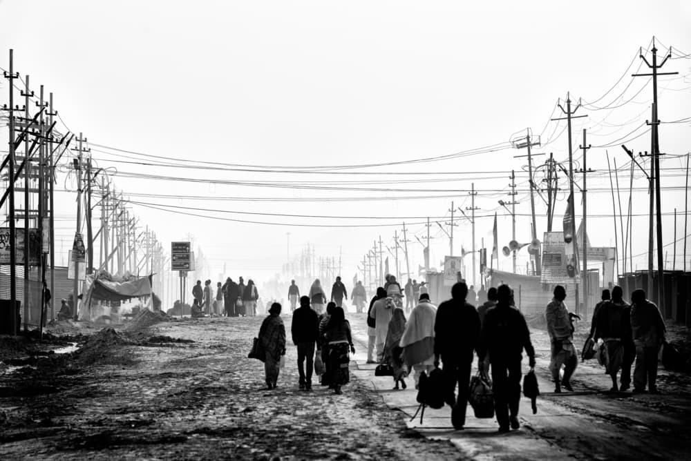 Pilgrims On A Dusty Road by Giovanni Cavalli — canvas wall art