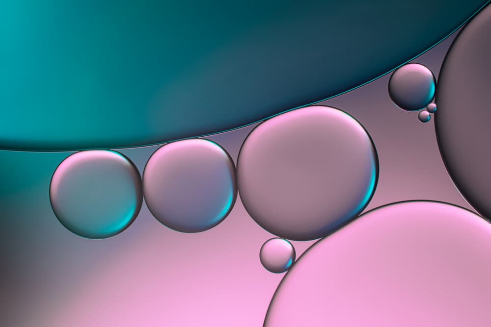 Pink Teal Liquid Art by Lydia Jacobs — canvas wall art