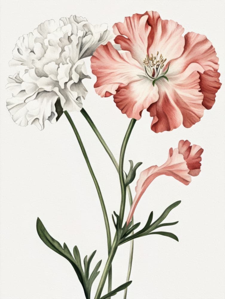 Elegant Botanical Poppies by Bilge Paksoylu — canvas wall art