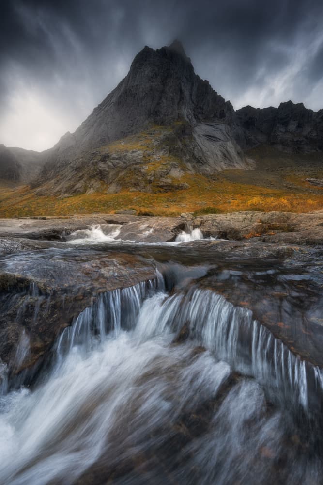Majestic Mountain Falls by Adam Pachula — canvas wall art