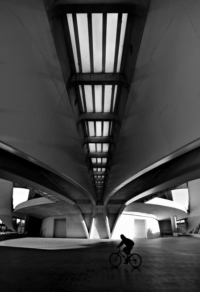 Modern Architecture Cyclist by Ezequiel59 — canvas wall art