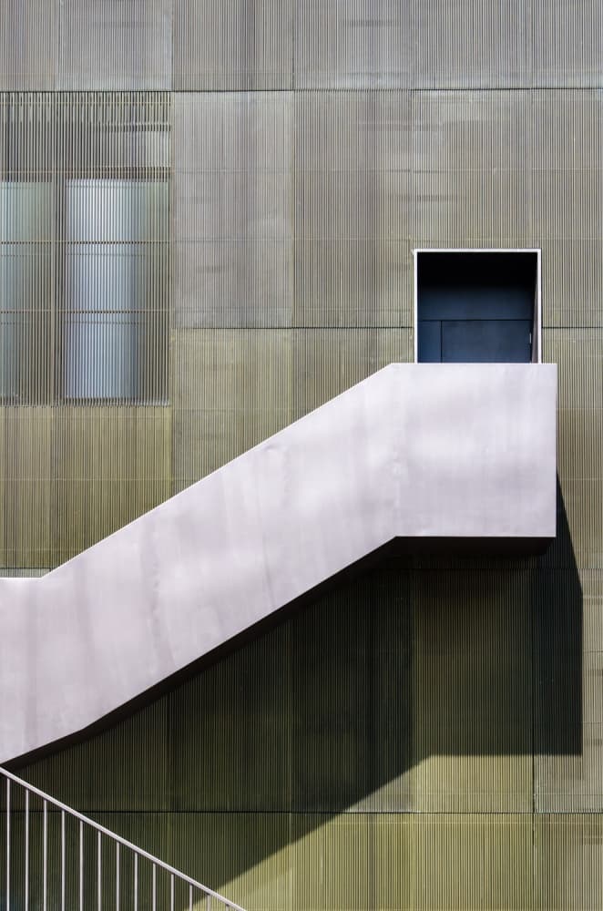 Modern Geometric Staircase by João Castro — canvas wall art
