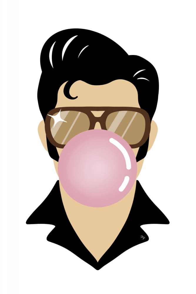 Cool Greaser Bubblegum by Martina — canvas wall art
