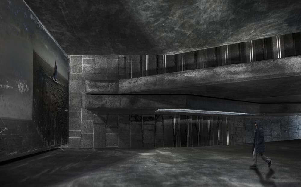Brutalist Concrete Passage by Greetje van Son — canvas wall art