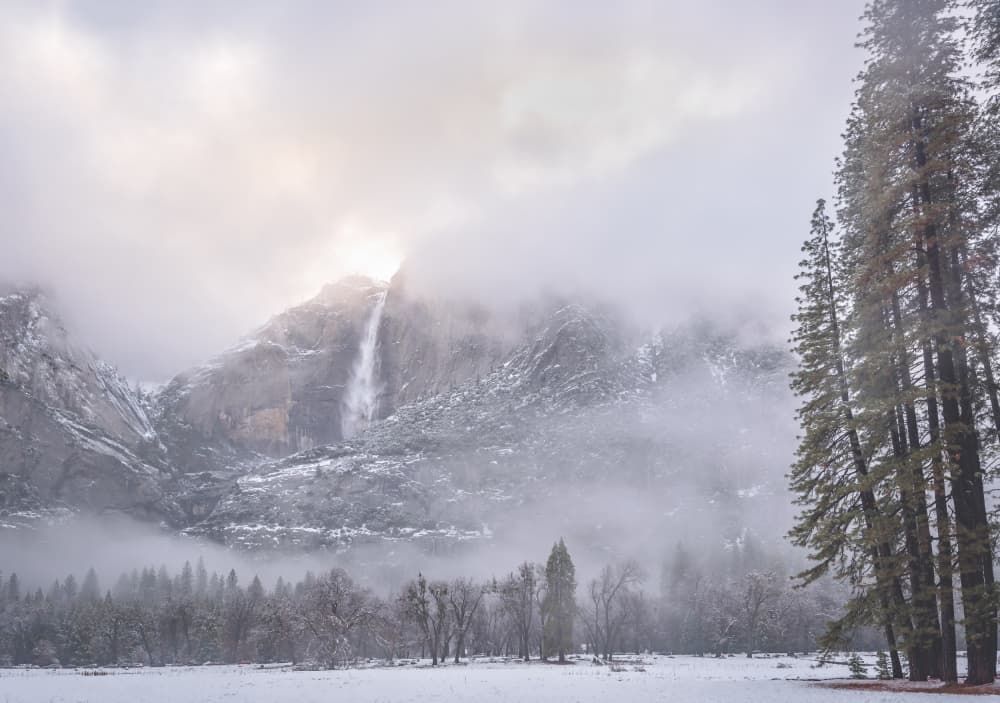Yosemite Winter Mist by Syed Iqbal — canvas wall art