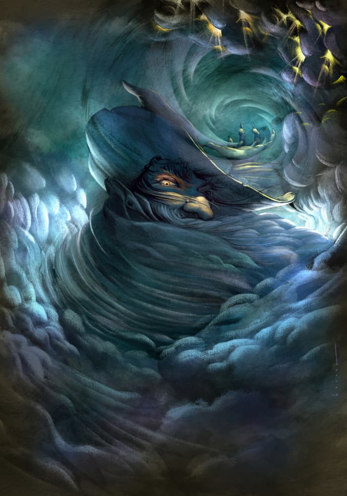 Dreaming Cloud Wizard by Juan Hernaz — canvas wall art