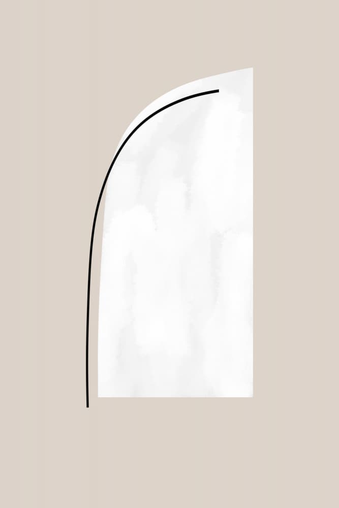 Curved Black Lines by uplusmestudio — canvas wall art