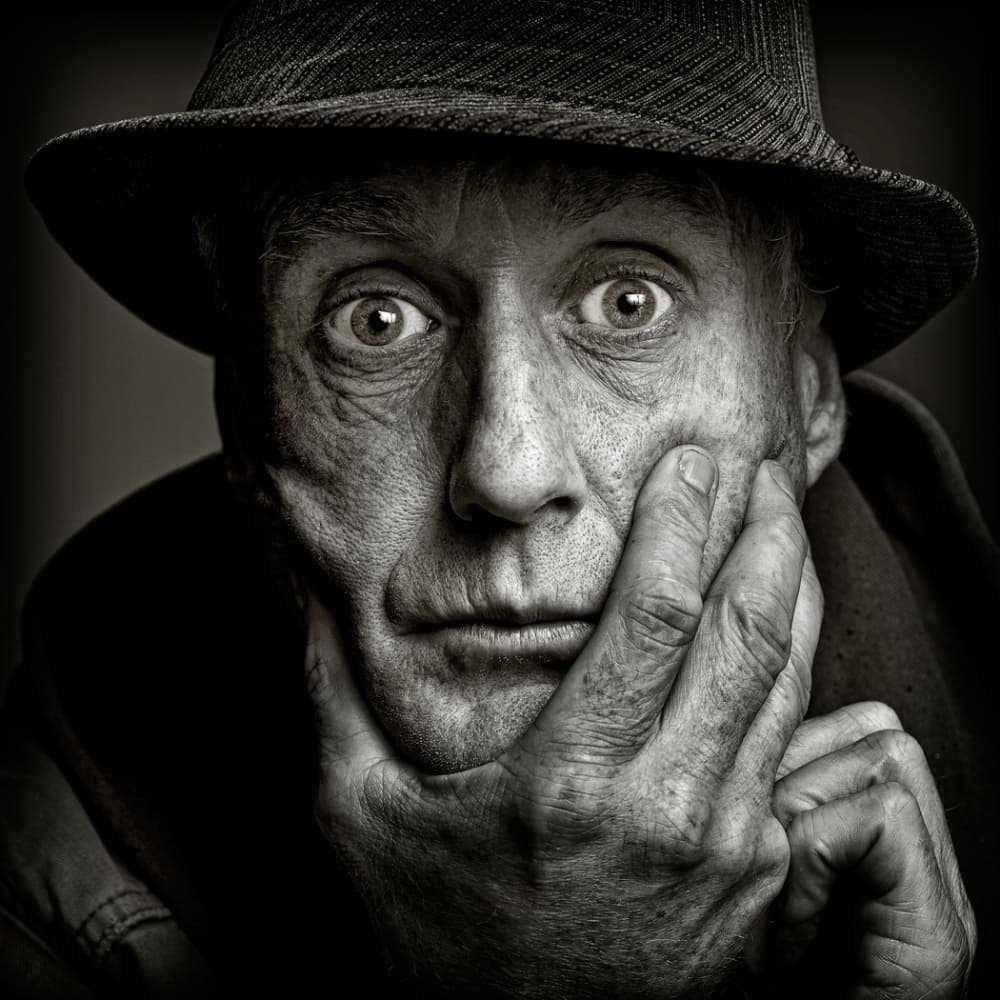 Man With Intense Gaze by Catchlight Studio — canvas wall art