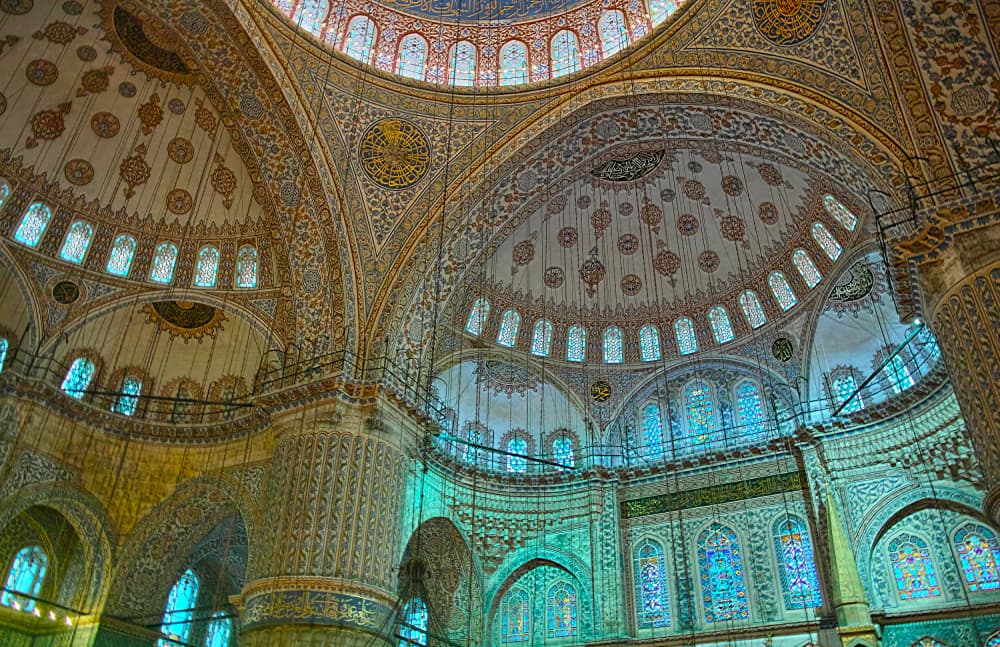 Intricate Mosque Domes by TOSHIO TANEDA — canvas wall art