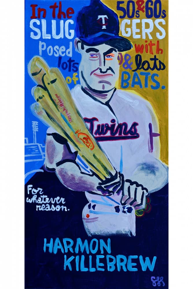 Vintage Baseball Slugger by Steve Spencer — canvas wall art