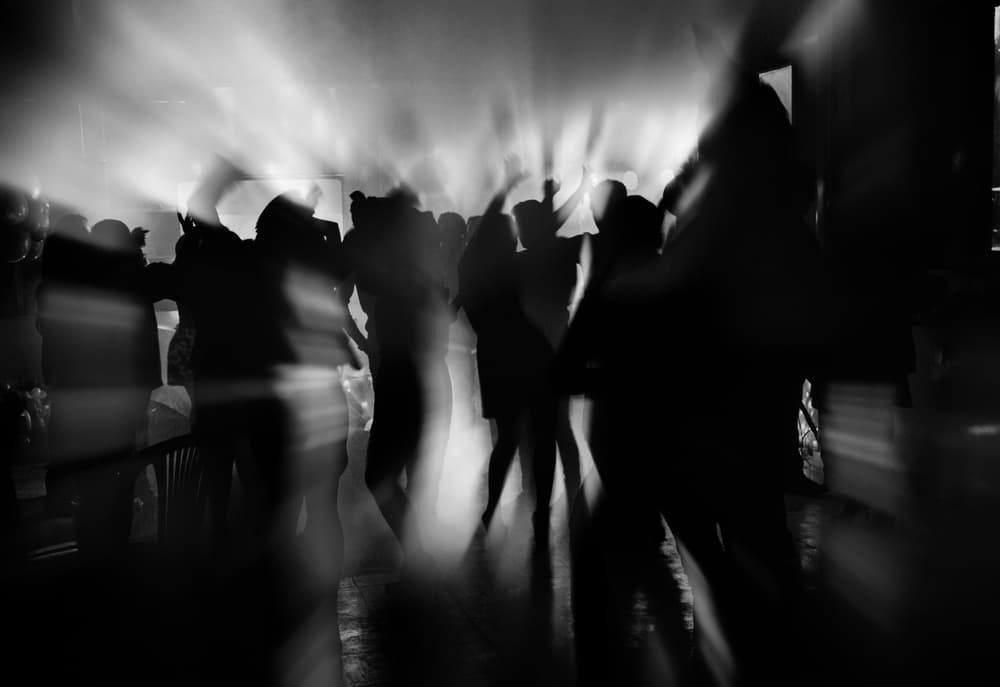 Dancing Club Silhouettes by Antonio Zaccagnino — canvas wall art