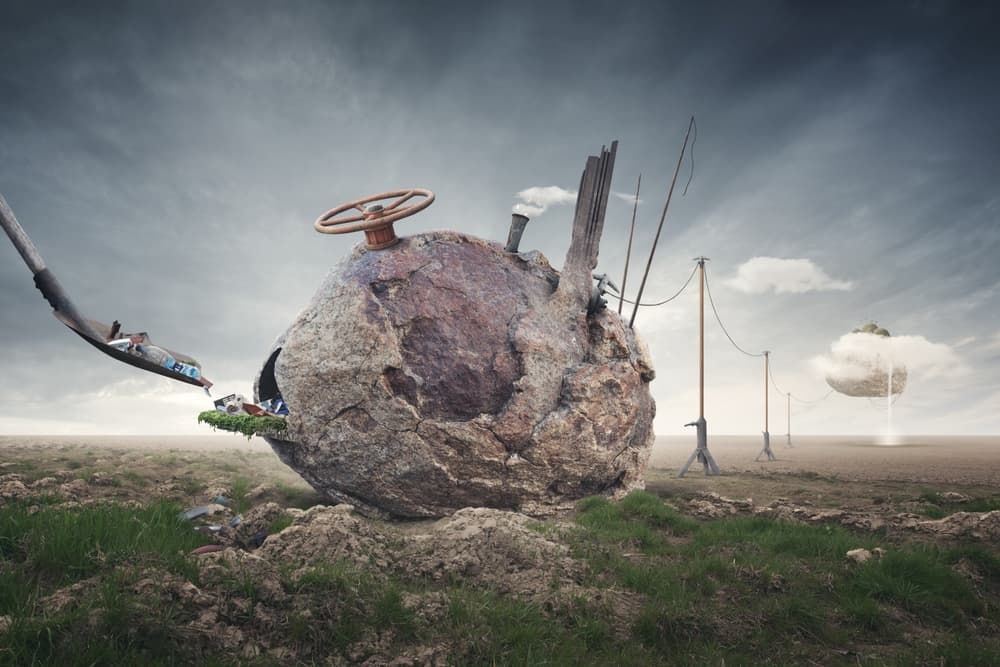 Feeding the Rocky Planet by Peter Cakovsky — canvas wall art
