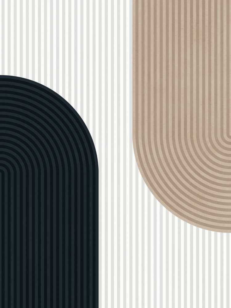 Modern Geometric Curves by Vitor Costa — canvas wall art