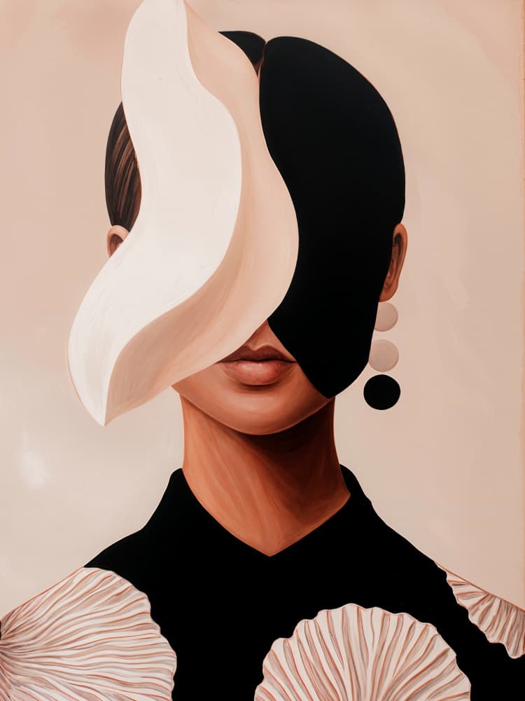 Flowing Abstract Portrait by Studio Palette — canvas wall art