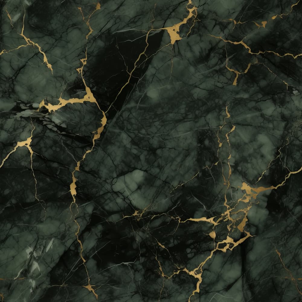 Green Marble Gold Veins by Bilge Paksoylu — canvas wall art