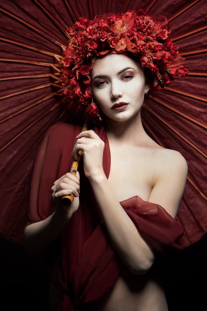 Crimson Crown Portrait by Siegart — canvas wall art