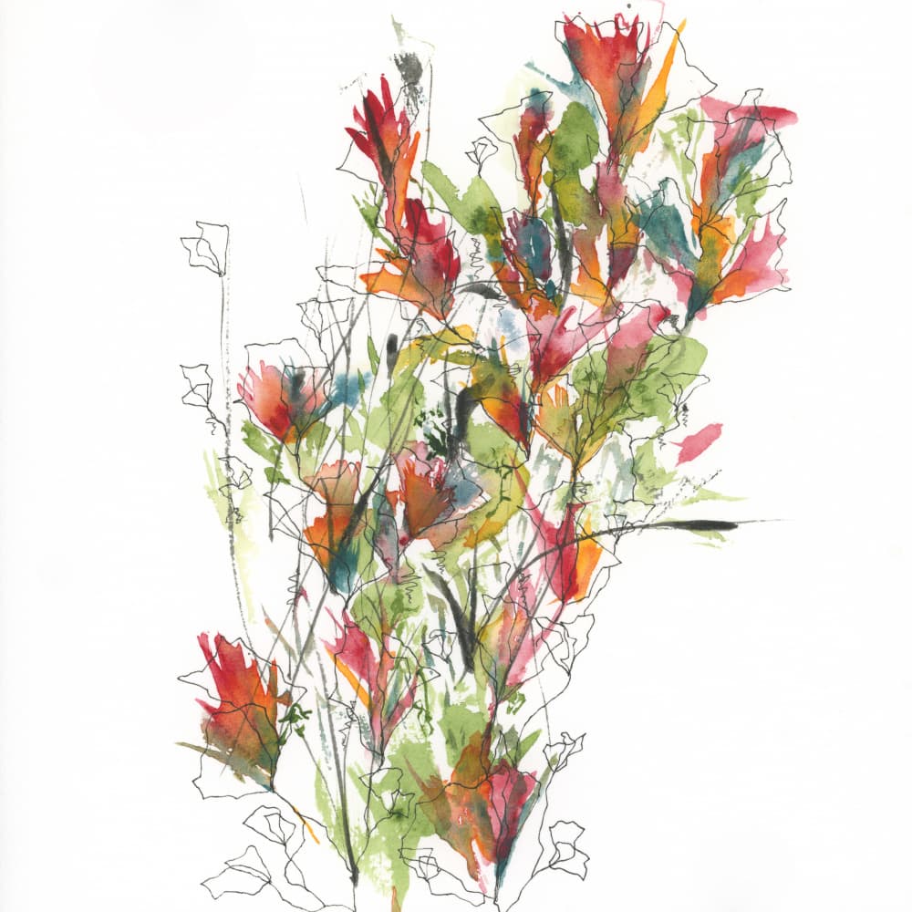 Vibrant Watercolor Blooms by Ankie Kooi — canvas wall art
