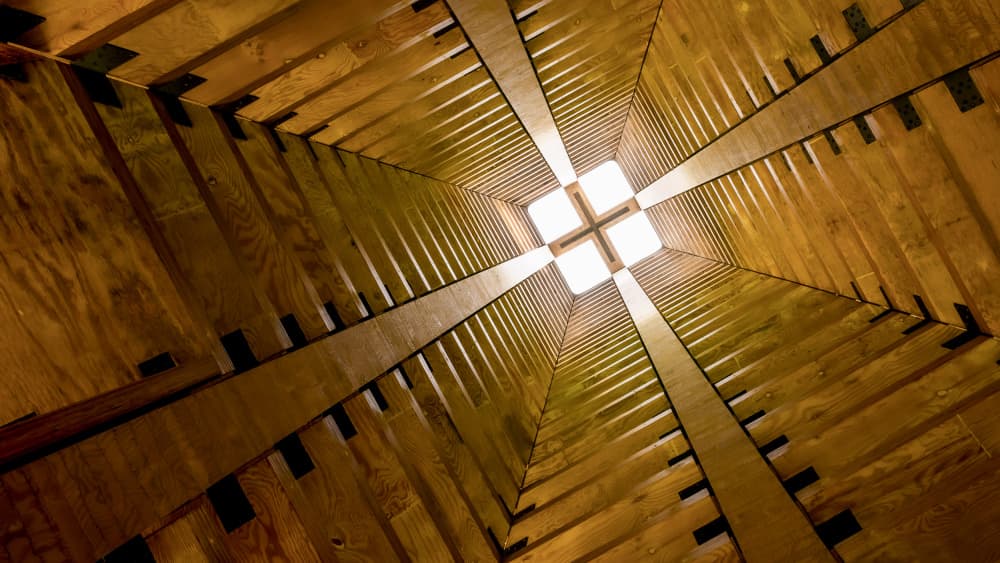 Golden Wood Light Shaft by Markus Auerbach — canvas wall art