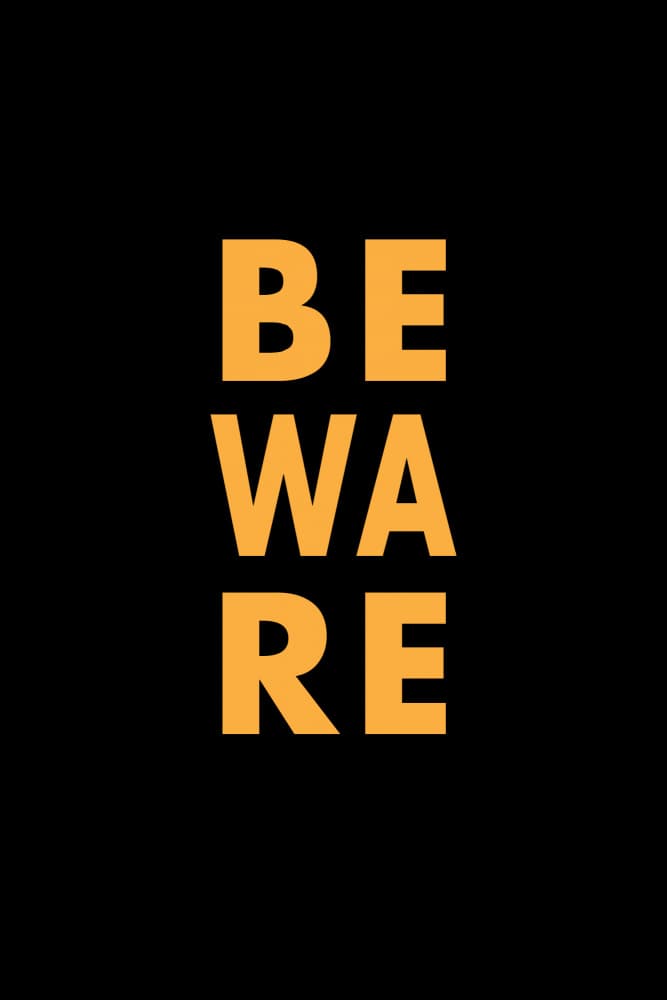 Beware Orange Warning by Rosana Laiz Blursbyai — canvas wall art