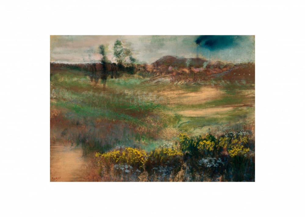 Landscape With Smokestacks  No.2 by Edgar Degas — canvas wall art