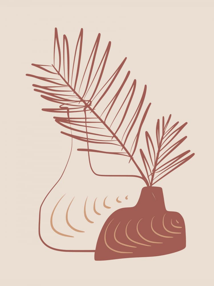 Abstract Botanical Still Life by Little Dean — canvas wall art