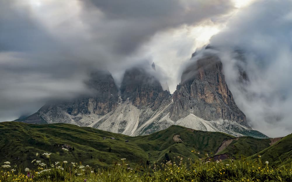 Misty Mountain Peaks by Gregor Kresal — canvas wall art
