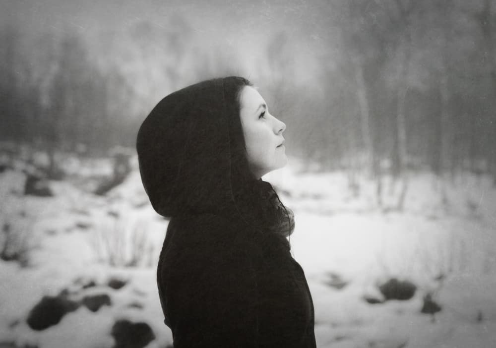 Quiet Winter Gaze by Jorun Larsen — canvas wall art