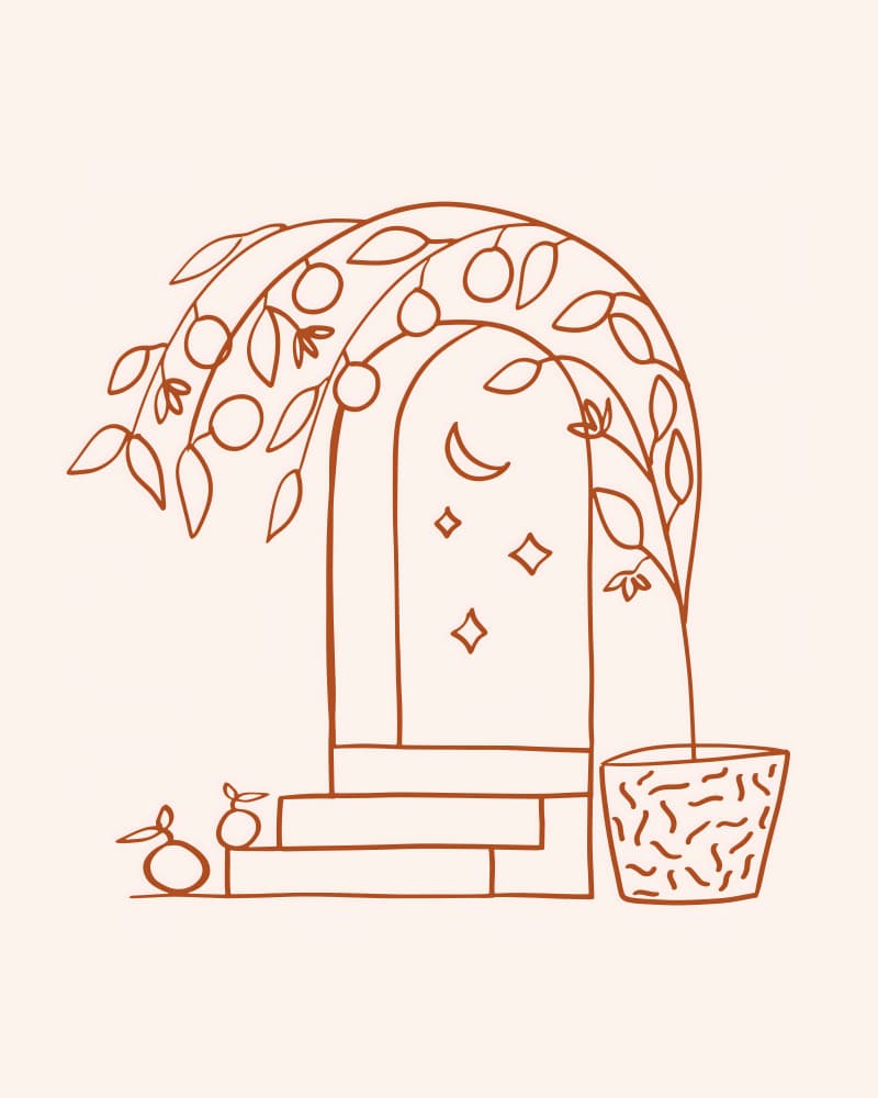 Moonlit Garden Arch by Uma Gokhale — canvas wall art