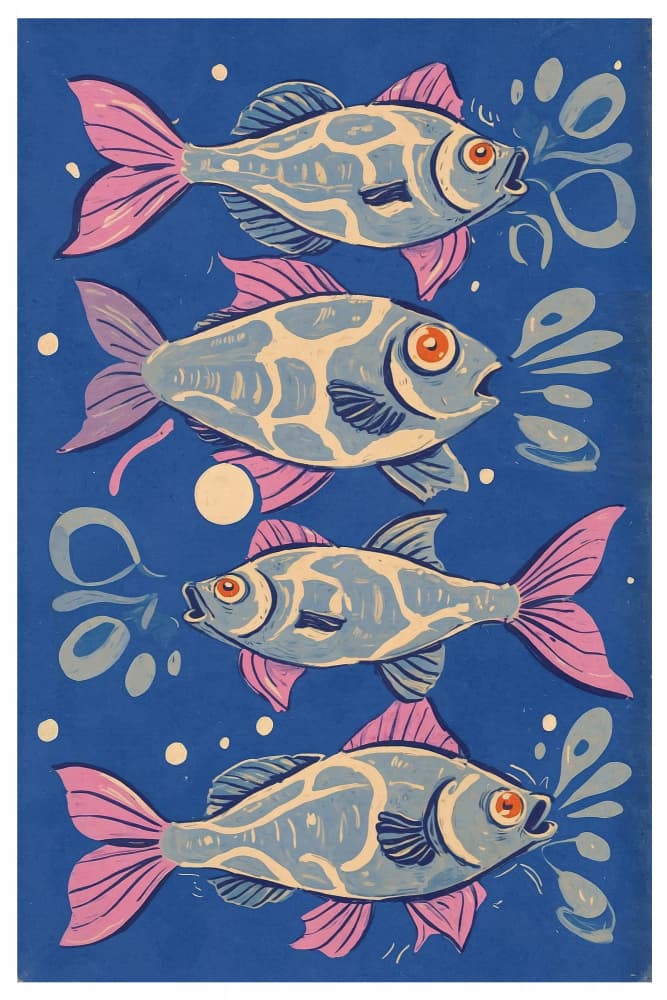 Vibrant Aquatic Dance by THE MIUUS STUDIO — canvas wall art
