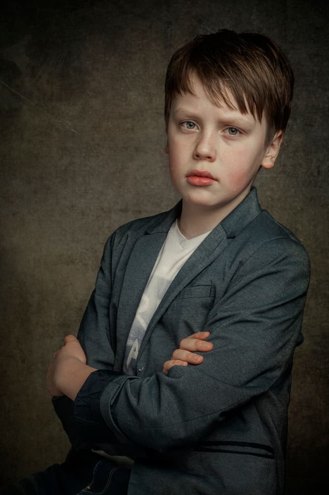 Confident Young Boy by Monika Vanhercke — canvas wall art